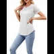 thumbnail image 3 of Camisetas de Corta para Mujer, Blusas Informales de Moda para Verano y . Conjuntos de Vacaciones Modernos. Beige XXL, 3 of 10