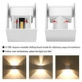 thumbnail image 6 of LED Wall Light Adjustable 12W IP65 Square Waterproof Indoo Surface Mounted Porch Light(Warm White), 6 of 7