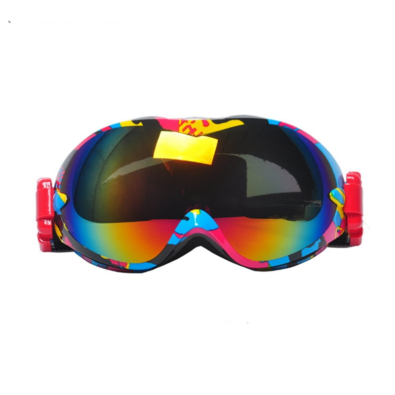 Anti-fog UV Dual Snow Lens Winter Outdoor Snowboard Ski Goggle Glasses Frame Color:Graffiti by