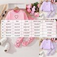 thumbnail image 4 of Futezty Cute Toddler Girls Sweatsuit Casual Heart Print Child Clothes Long Sweatshirt and Sweatpants Fall Outfit 12M-6T, 4 of 7