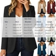 thumbnail image 3 of Sahpxhe Womens Office Blazer Notched Lapel Long Sleeve Casual Slim Fit Suit Jacket for Business Meeting Formal Khaki M, 3 of 9