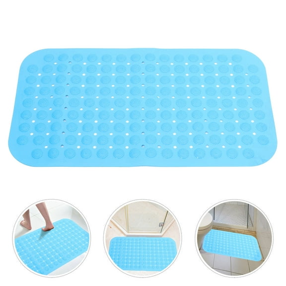 NUOLUX Toilet Mats Silicone Blue 1Pack 25.6x14.2x0.06in