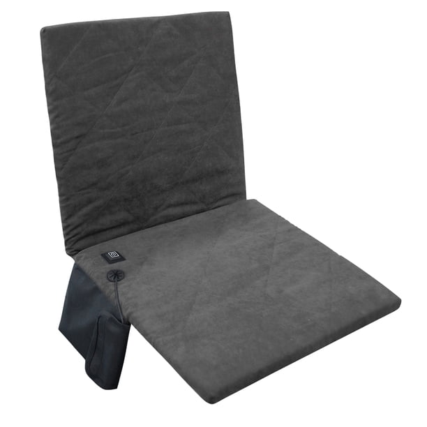 Soidarity Cojín de asiento con calefacción portátil Manténgase cálido y acogedor mientras viaja Cojín de calefacción fino ajustable carpas gris