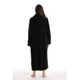 thumbnail image 3 of Just Love Plush Zipper Lounger Robe for Women (Black, 2X), 3 of 4