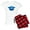 With Red Plaid Pant, variant on CafePress - Blue Graduation Cap Women's Light Pajamas - Women's Short Sleeve Print T-Shirt and Pants Light Cotton Pajama Set
