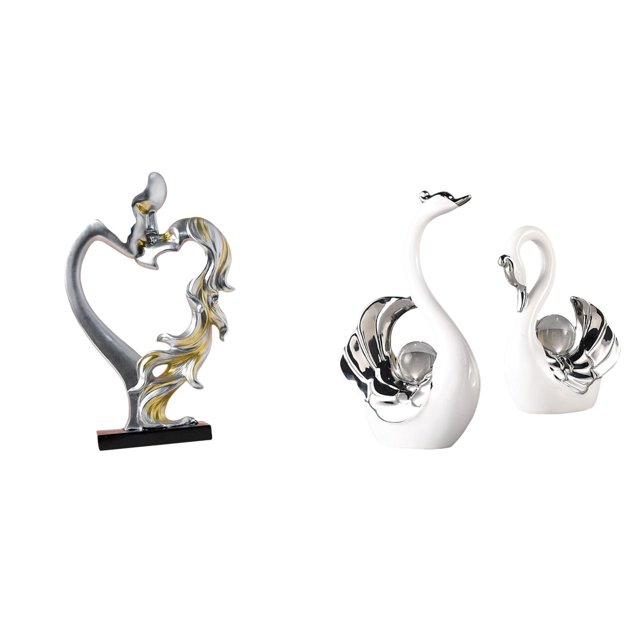 Figuras Románticas De Pareja Y Cisne Para Dormitorio, Sala De Estar, Boda, Estantería, Armario, Mesa, Centro De Mesa, Decoración Del Hogar, Adorno Coleccionable, Regalo
