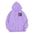 thumbnail image 3 of LUOGENLI Chandails à Capuche pour Hommes Graphiques Course Mode Homme Décontracté Lettres Partie Imprimée Chandail à Capuche à Enfiler Manches Longues Chandail à Capuche Hauts Chandails à Capuche pour Hommes à Enfiler Design Graphique Violet Taille TTG, 3 of 8