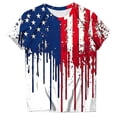 thumbnail image 5 of Qingpeng 4th of July Patriotic T Shirts for Women Summer Star Print Shirts Women's Independence Day Short Sleeve Casual Tee Tops, 5 of 5