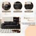 thumbnail image 6 of 63" Cloud Corduroy Loveseat, No Assembly Memory Foam Sofa for Small Spaces, 2-Seater Deep Seat Couch with 2 Lumbar Pillows,Black, 6 of 9