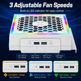 thumbnail image 5 of Mute Cooling Fan for Xbox Series S, High Speed RGB Fan Cooler System for Xbox Series S Console, 3 Adjustable Fan Speed, Low Noise, Fits Horizontal or Vertical Placement,White, 5 of 7