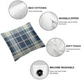 thumbnail image 6 of Acheng Spring Navy Blue and White Buffalo Check Throw Pillows Cover Set of 2 Summer Buffalo Plaid Decorative Pillow Covers Farmhouse Square Pillowcases for Home Couch Sofa Decor 22x22in, 6 of 7