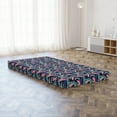 thumbnail image 3 of Tropical Foldable Mattress, Hawaiian Banana Leaves, 74.8" x 39.4", Dark Lavender Pale Pink, by Ambesonne, 3 of 4