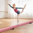 thumbnail image 2 of Costway Viga de gimnasia plegable de 2,4 m con base antideslizante, marco de madera de pino y asa de transporte, color rosa, 2 of 5