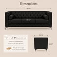 thumbnail image 2 of ChenyueFurn 78.5" Faux Leather 3-Seater Sofa with Gold Legs,Black, 2 of 13