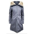 thumbnail image 2 of HoodLamb Women's 2-1 Long Natural Hemp Inner Vest Puffer, Grey, X-Small, 2 of 3