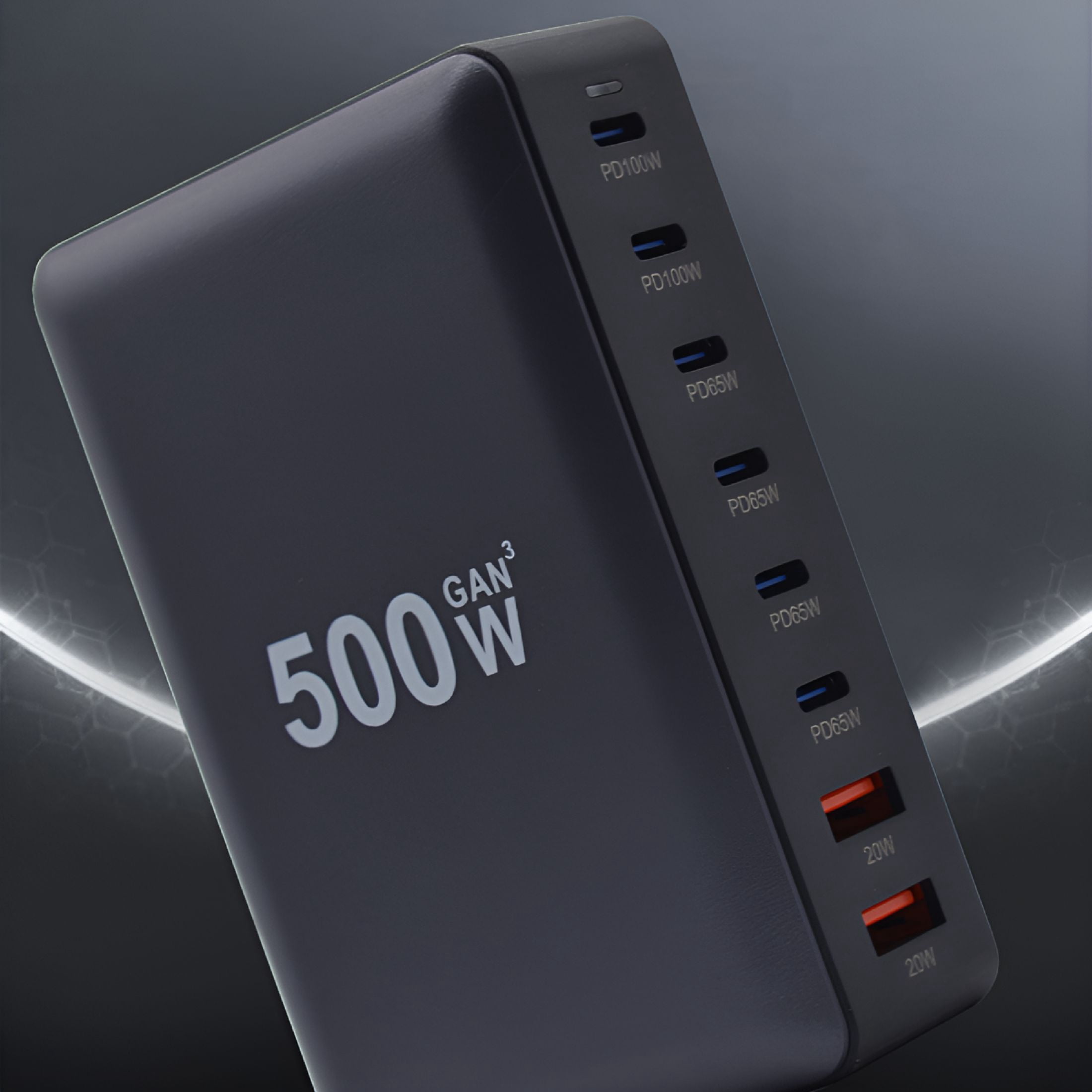 GJX 268W 100w Charger Type C 8Port Hub Multi USB Charger Station PD Fast Charging