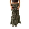 thumbnail image 3 of Coduop Women Elastic High Waist Boho Maxi Skirt Casual Pleated A Line Long Skirts, 3 of 6
