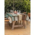thumbnail image 2 of Outdoor Tablecloth with Umbrella Hole and Zipper, Sage Green Vintage Rectangle Table Cloth 52x70 Inch Waterproof Tablecloth, Brown Retro Farmhouse Elegant Pastoral Picnic Table Cover for Patio, 2 of 7