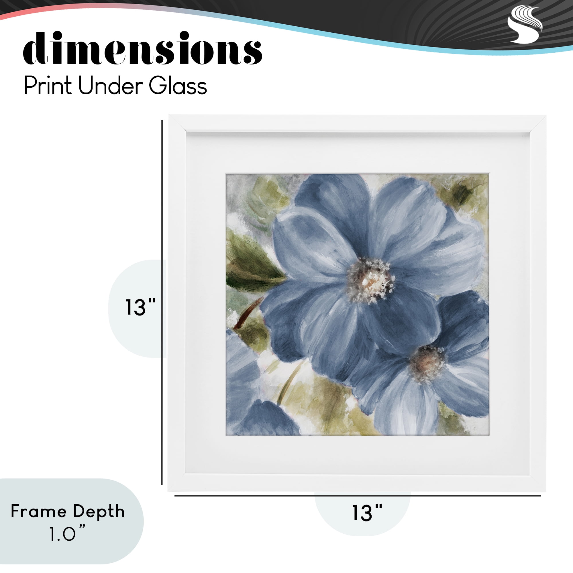 Stupell Industries Walk in Blue Beauty White Framed Print Under Glass, design by Lanie Loreth