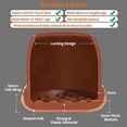 thumbnail image 3 of 32 Piezas Protectores de Suelo para Patas de Silla de Silicona Marrón, Tapas Cuadradas para Patas de Silla con Fieltro Envuelto, Adecuado Para: 0,55 Pulgadas-0,75 Pulgadas, 3 of 5
