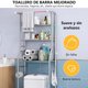 thumbnail image 5 of Estante de Baño Sobre Inodoro, 3 Niveles Estantes Ahorro de Espacio de Baño con Ganchos, Toallas Jabon Ducha Estante Repisa, Organizador de Almacenamiento de Baño de Ajustables (Acero inoxidable), 5 of 8