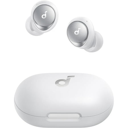 Soundcore by Anker Space A40 Adaptive Active Noise Cancelling Wireless Earbuds, White