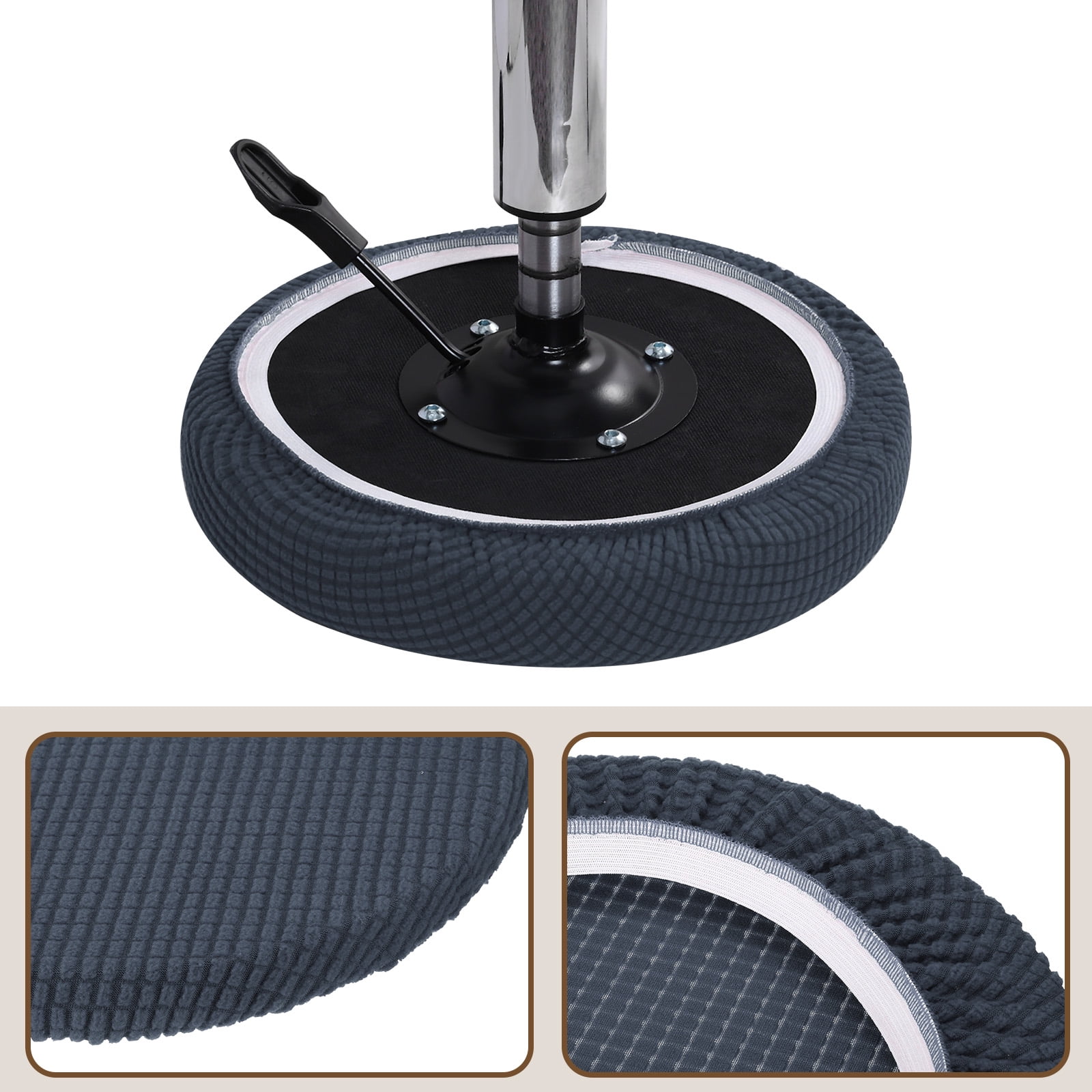 Unique Bargains Table Self-Stick Screw Hole Covers Stickers Grey