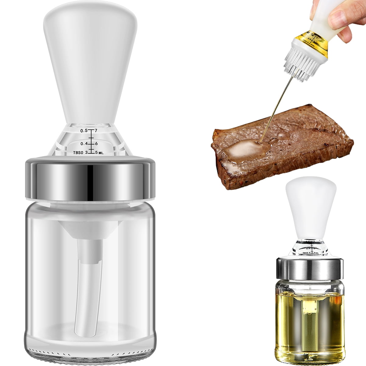 2 in 1 Oil Dispenser and Oil Sprayer - 450ml Oil Bottle – Roisse