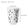 thumbnail image 1 of CIMAXIC Wedding 50pcs Music Note Disposable Paper Cups 250ml Coffee Tea Cups Drinking Mugs For Music Festival Wedding Concerts Party Drinkware For Drinks Beverage Cocktail Juice, 1 of 4