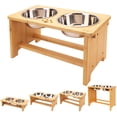 thumbnail image 1 of Cuencos elevados para perros HTB Elevated con 2 cuencos de acero inoxidable, 1 of 8