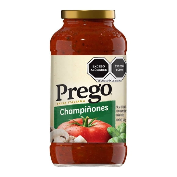 Salsa de tomate Campbell's Prego para pasta estilo italiana con champiñones 680 g