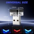 thumbnail image 3 of Set of 4 car USB LED ambient lights, plug-and-play USB car decorative light kit, portable mini night light, car interior accessories, suitable for most car models.,Blue, 3 of 6