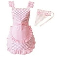 thumbnail image 4 of Adjustable Ruffle Maid Apron Kitchen Cooking Cleaning Apron Baking Aprons Headwear Maid Costume for Halloween Cosplay, 4 of 8