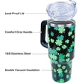 thumbnail image 4 of 40oz Halloween Tumbler With Handle and Straw, Gifts for Women Men, Cute Ghost Cartoon Pumpkin Skull Gothic Horror Coffee Mug Water Bottle, Spooky Stainless Steel Insulated Cup, 4 of 6
