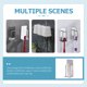 thumbnail image 4 of FOMIYES 2Ud Portacepillos De De Pared En Acero Inoxidable Con Soporte Para Vaso, 4 of 7