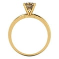 thumbnail image 4 of 1 ct Round Cut Simulated Champagne Diamond Solitaire Engagement Ring for Women in 18K Yellow Gold, 4 of 5