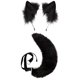 thumbnail image 1 of Cola de zorro sintética, diadema suave peluda, de usar, pinzas para el cabello para niñas adolescentes, cosplay, cumpleaños, vacaciones Negro Hugo orejas de zorro y tai, 1 of 7