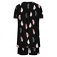 thumbnail image 5 of Conjunto de Ropa de Salón de las Mujeres Impreso Cuello Redondo Manga Corta Superior Y Pantalones, Ropa de Casa Suave Dos Piezas, 5 of 5