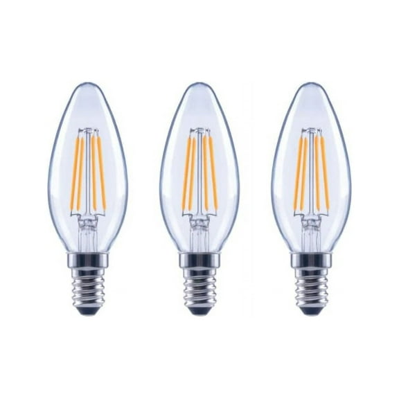 EcoSmart 60-Watt B11 ENERGY STAR Vintage LED Light Bulb White (3-Pack)