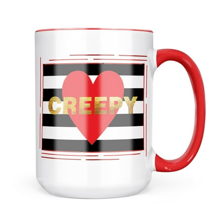 

Christmas Cookie Tin Creepy Valentine s Day Gold and Stripes Heart Mug gift for Coffee Tea lovers