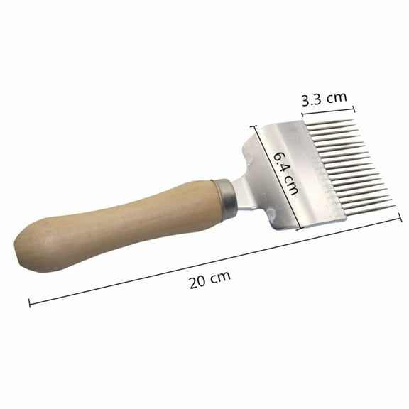 Bouanq Apiculture Uncapping Fork Stainless Steel Bee Hive Uncapping Honey Fork Scraper Shovel Beekeeping Tool