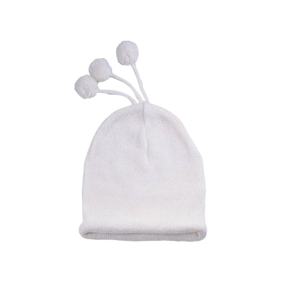 Winter Knit Youth Beanie - White