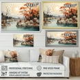 thumbnail image 4 of Designart "Harmonious River In Alcohol Ink" Countryside Floater Framed Canvas Wall Art, 4 of 5