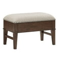 thumbnail image 2 of Merry Coffee Table with 2 Nesting Ottomans- Brown Wood- Beige, 2 of 6