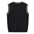 thumbnail image 4 of Laonim Children's College Casual Style Cable Pattern Sleeveless V-Neck Knitted Vest Top Sweater, 4 of 4