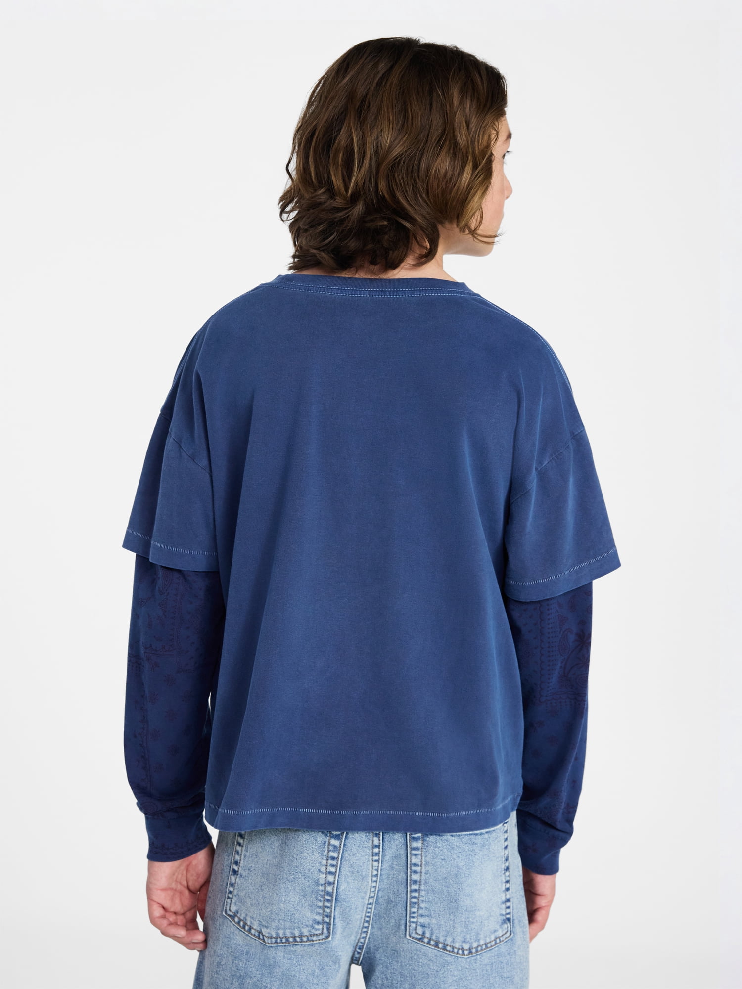 Weekend Academy Boys Layered Graphic Tee with Long Sleeves, Sizes 4-18