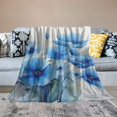 Chilfamy Flowers Ideal Comfy Throw Blanket Flannel Material Blanket for