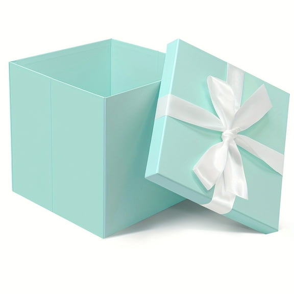 Large Gift Box 10x10x10 Inches,Blue Gift Boxes for presents,Birthday Gift Box,Present box Gift Box Packaging for Valentine's Day,Mother's Day,Christmas,Anniversaries…