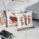 thumbnail image 5 of Juego de 4 fundas de almohada navideñas, fundas de almohada decorativas de lino y algodón, regalo de Navidad kaili Sencillez, 5 of 5