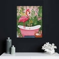 thumbnail image 5 of ONETECH  Flamingo in Bathtub Bathroom Canvas Prints Wall Decor Tropical Pink Flamingo Canvas Art Sign Canvas Poster Gifts for Home Toilet Bathroom Decor, 5 of 5
